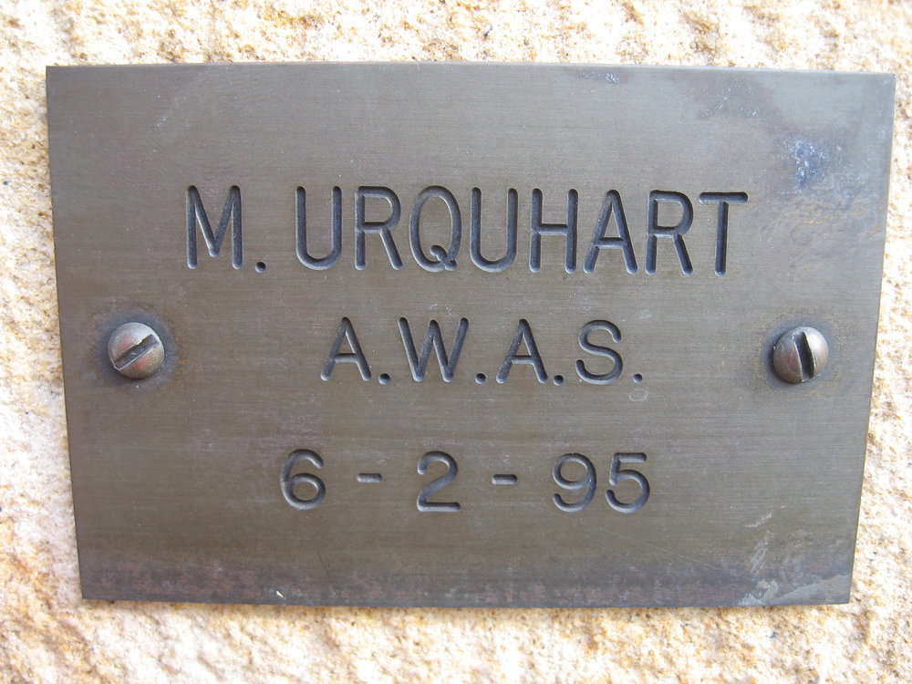 Plaque - Urquhart, M. (AWAS)