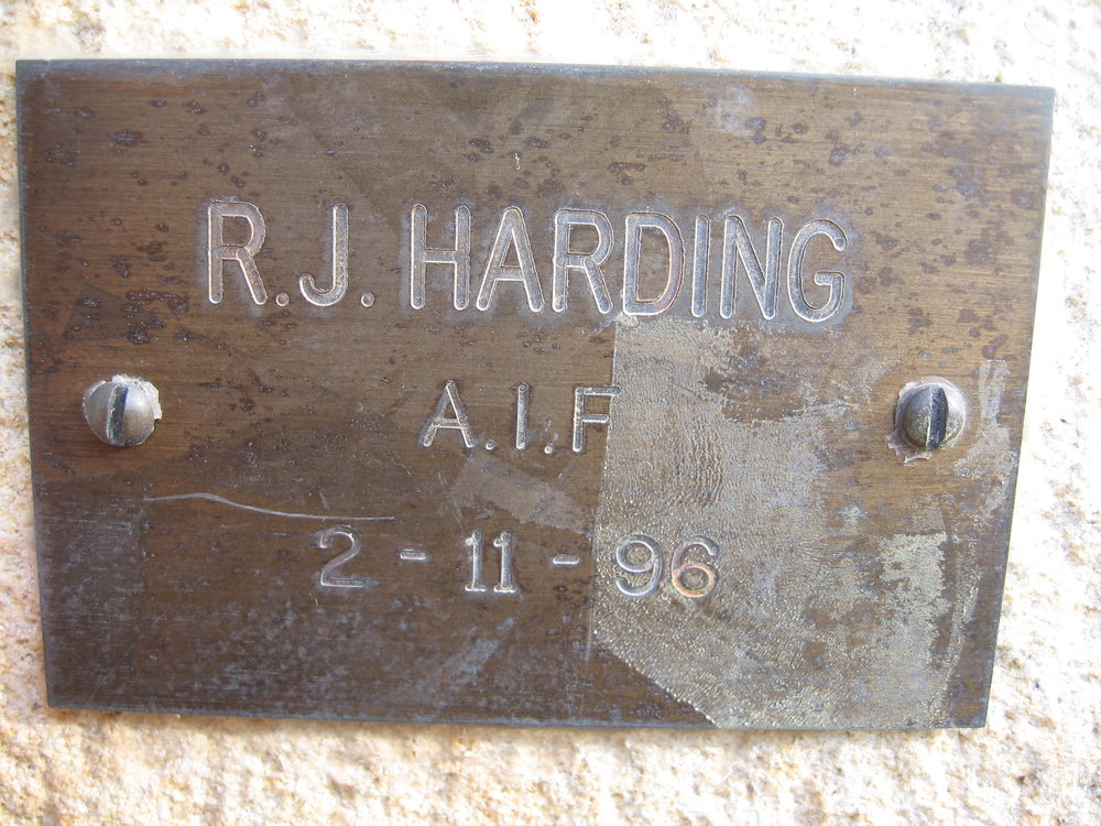 Plaque - Harding, Ronald Joseph (AIF)