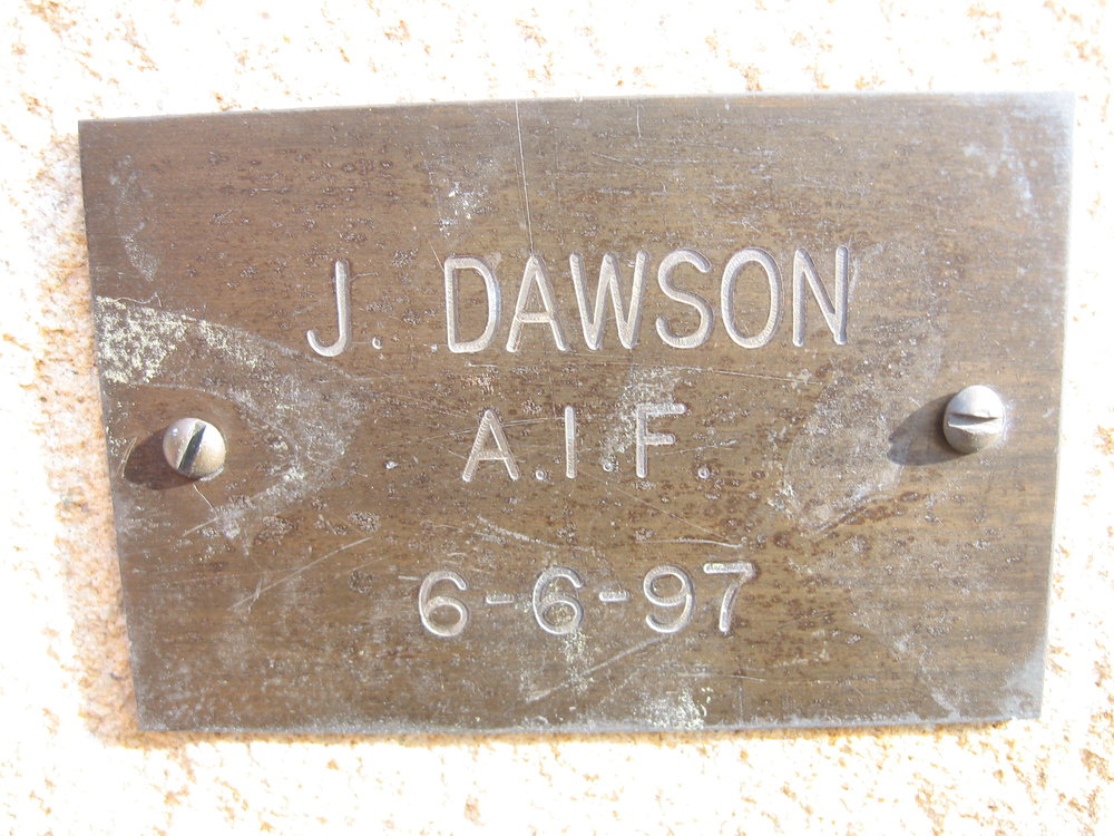 Plaque - Dawson, J. (AIF)