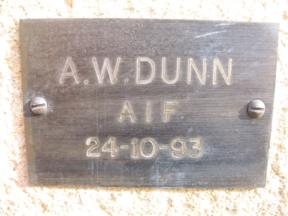 Plaque - Dunn, A.W. (AIF)