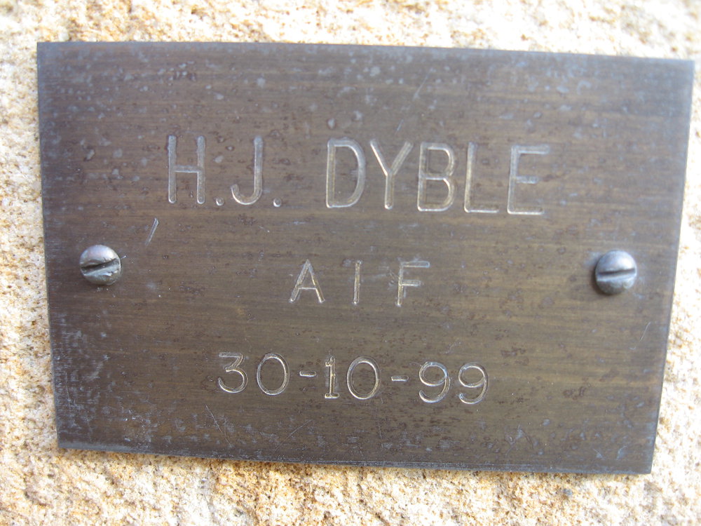 Plaque - Dyble, Hubert James (AIF)