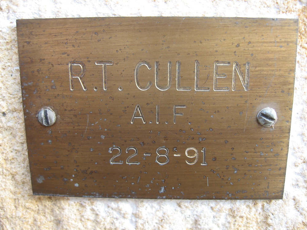 Plaque - Cullen, Robert Thomas Popplen (AIF)