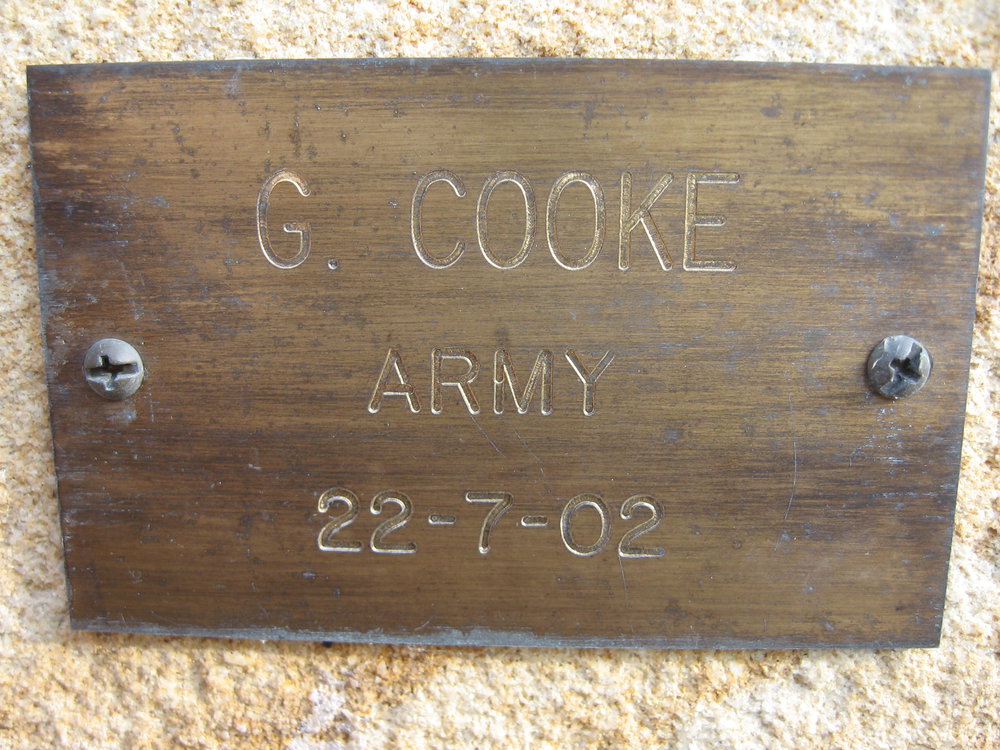 Plaque - Cooke, G. (Army)