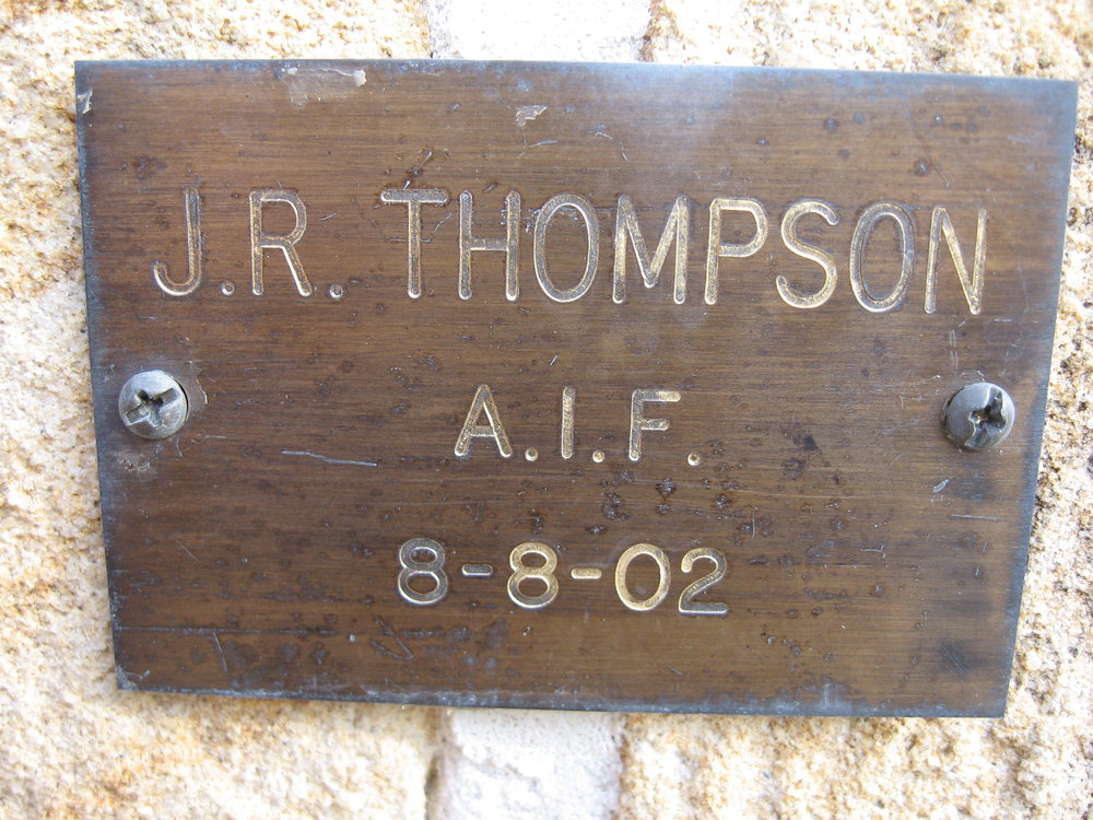 Plaque - Thompson, J.R. (AIF)