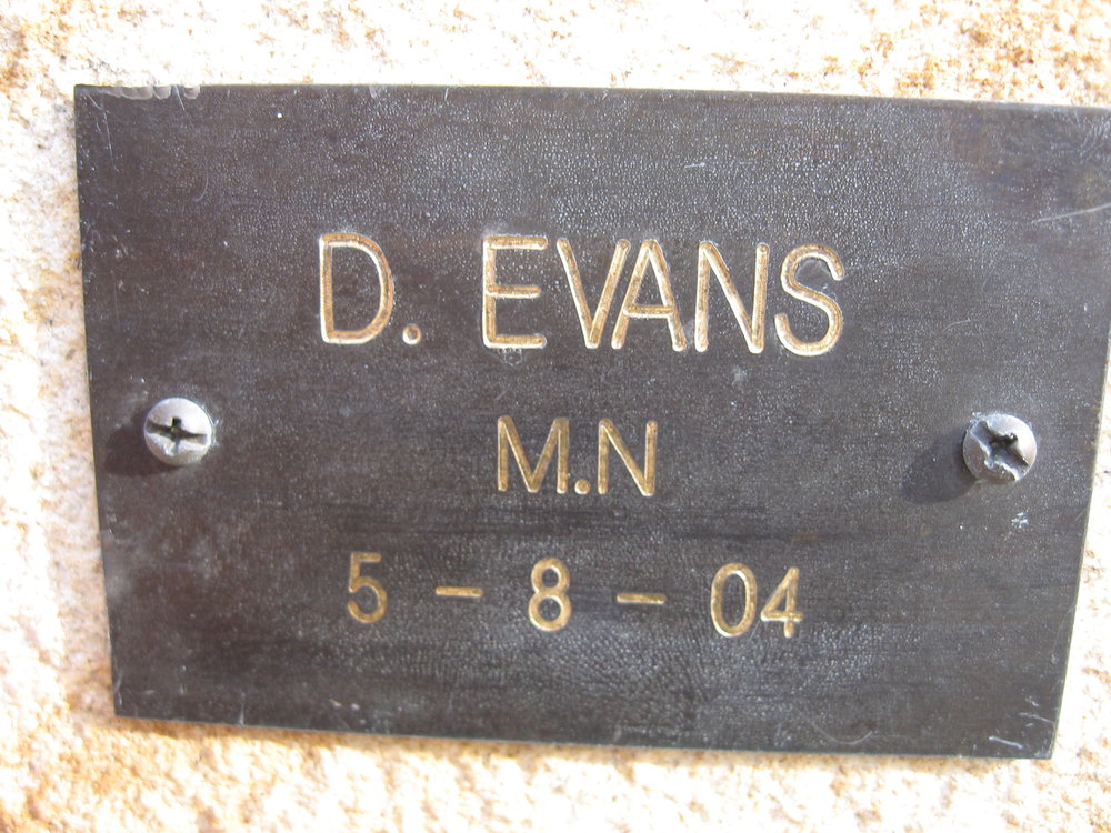 Plaque - Evans, D. (MN)