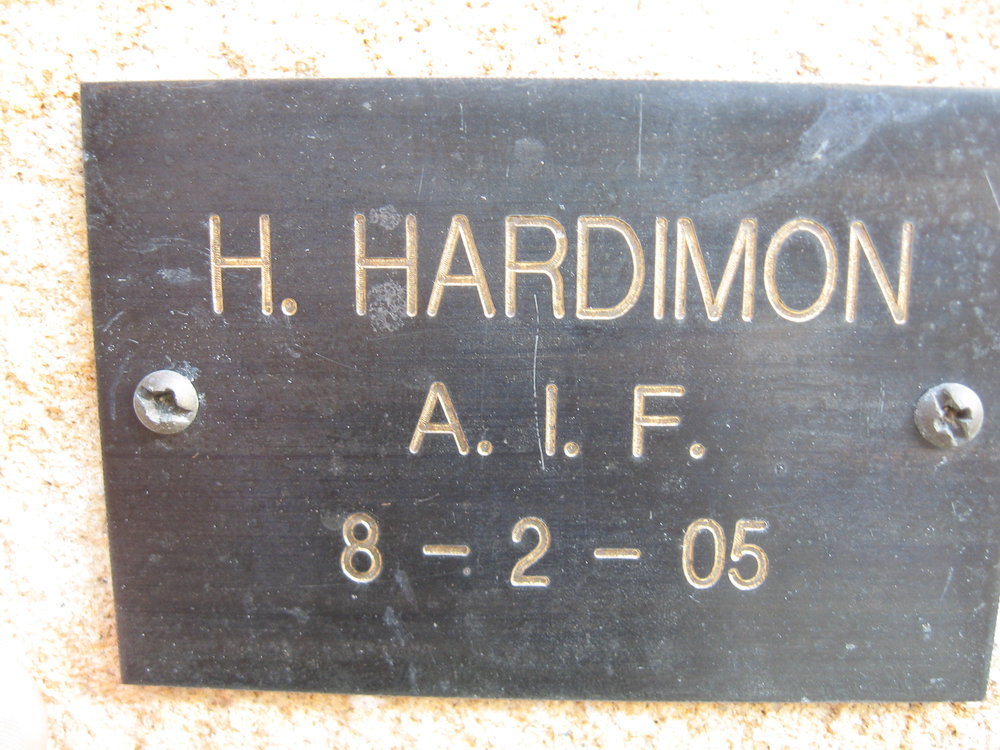 Plaque - Hardimon, Henry James (AIF)