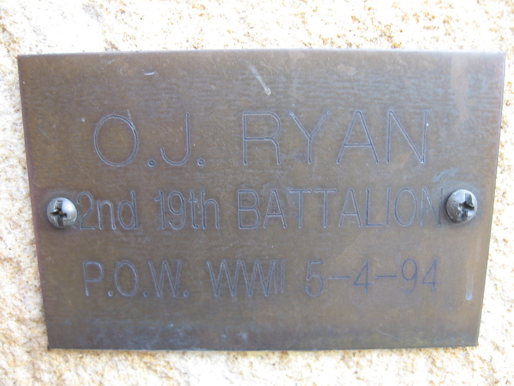 Plaque - Ryan, Owen Joseph (Army, POW)