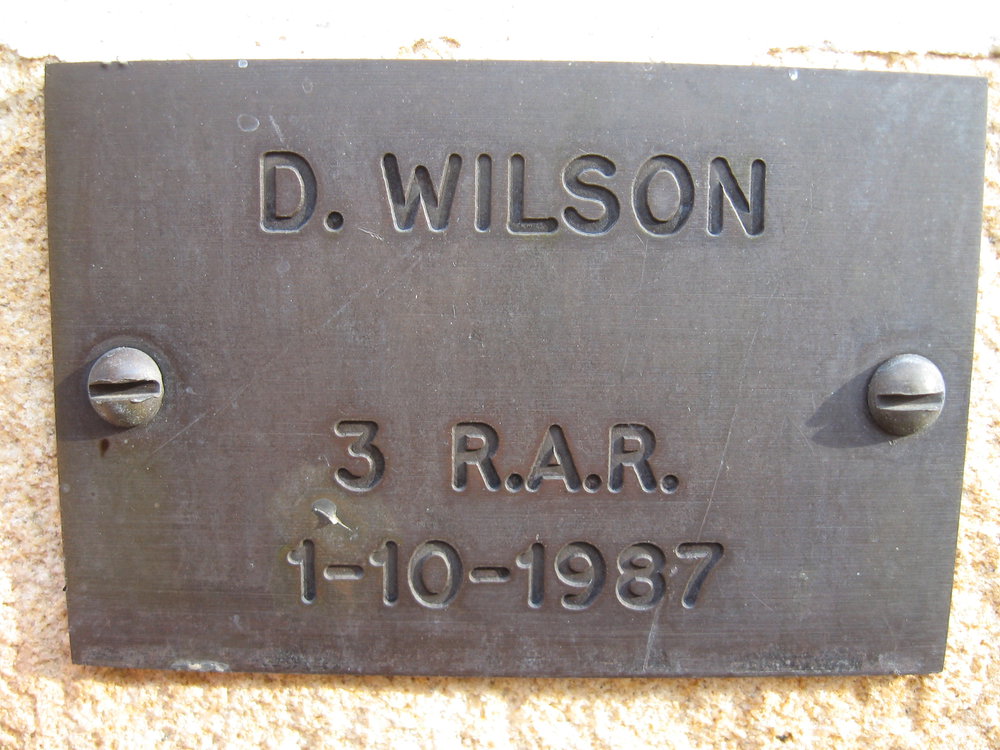 Plaque - Wilson, David (RAR)