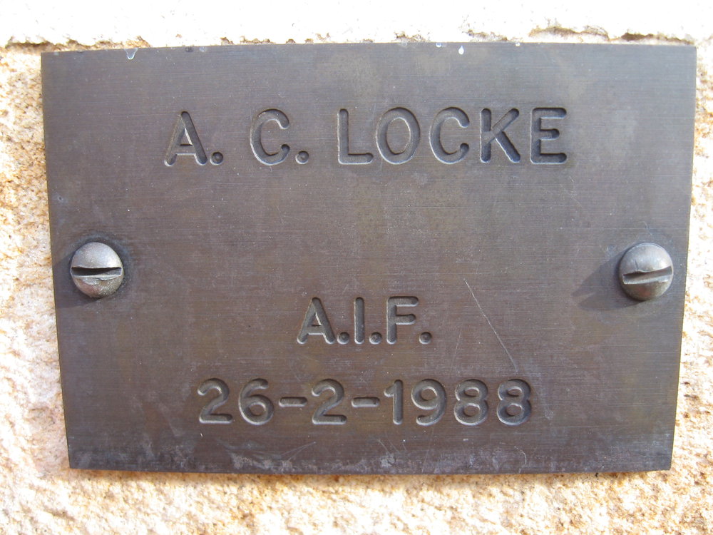 Plaque - Locke, Alan C. (AIF)