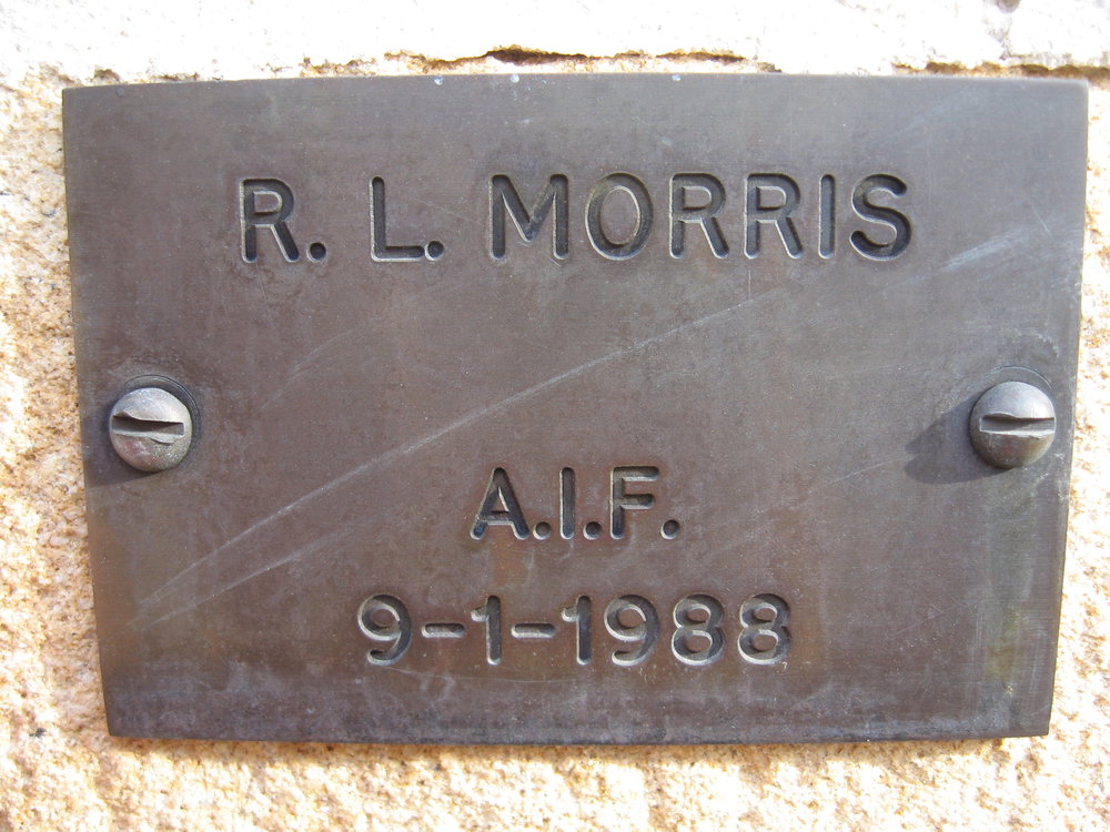 Plaque - Morris, Roy Leslie (AIF)