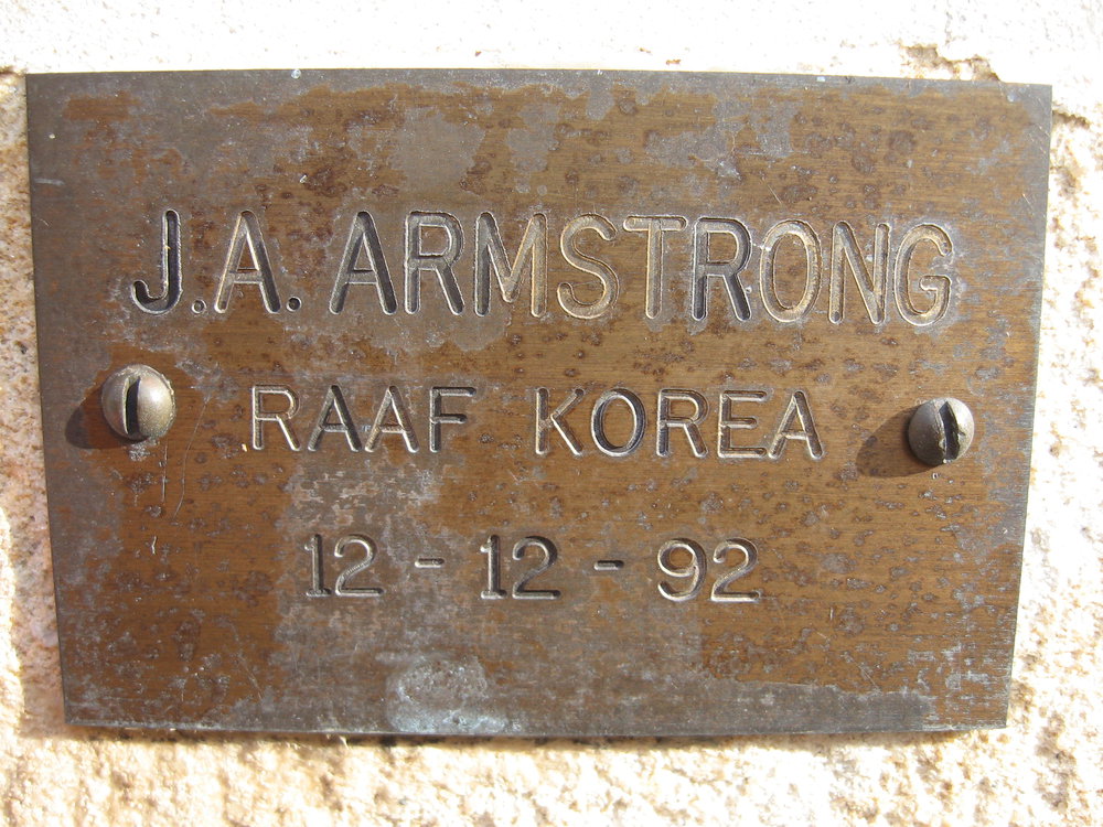 Plaque - Armstrong, J.A. (RAAF, Korea)
