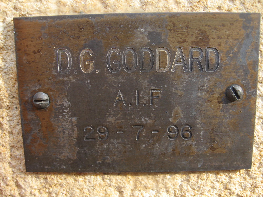 Plaque - Goddard, Douglas George (AIF)