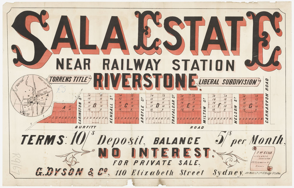 Sala Estate, Riverstone, 1885