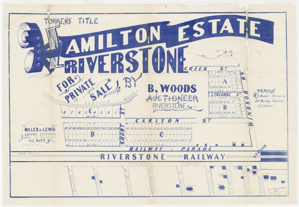 Hamilton Estate, Riverstone, c 1886