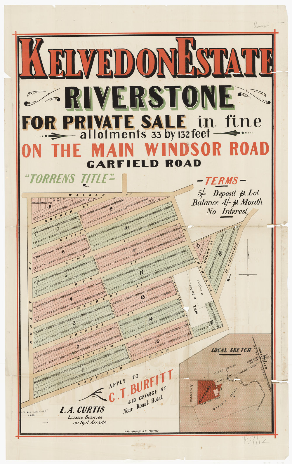 Kelvedon Estate, Riverstone, 1884