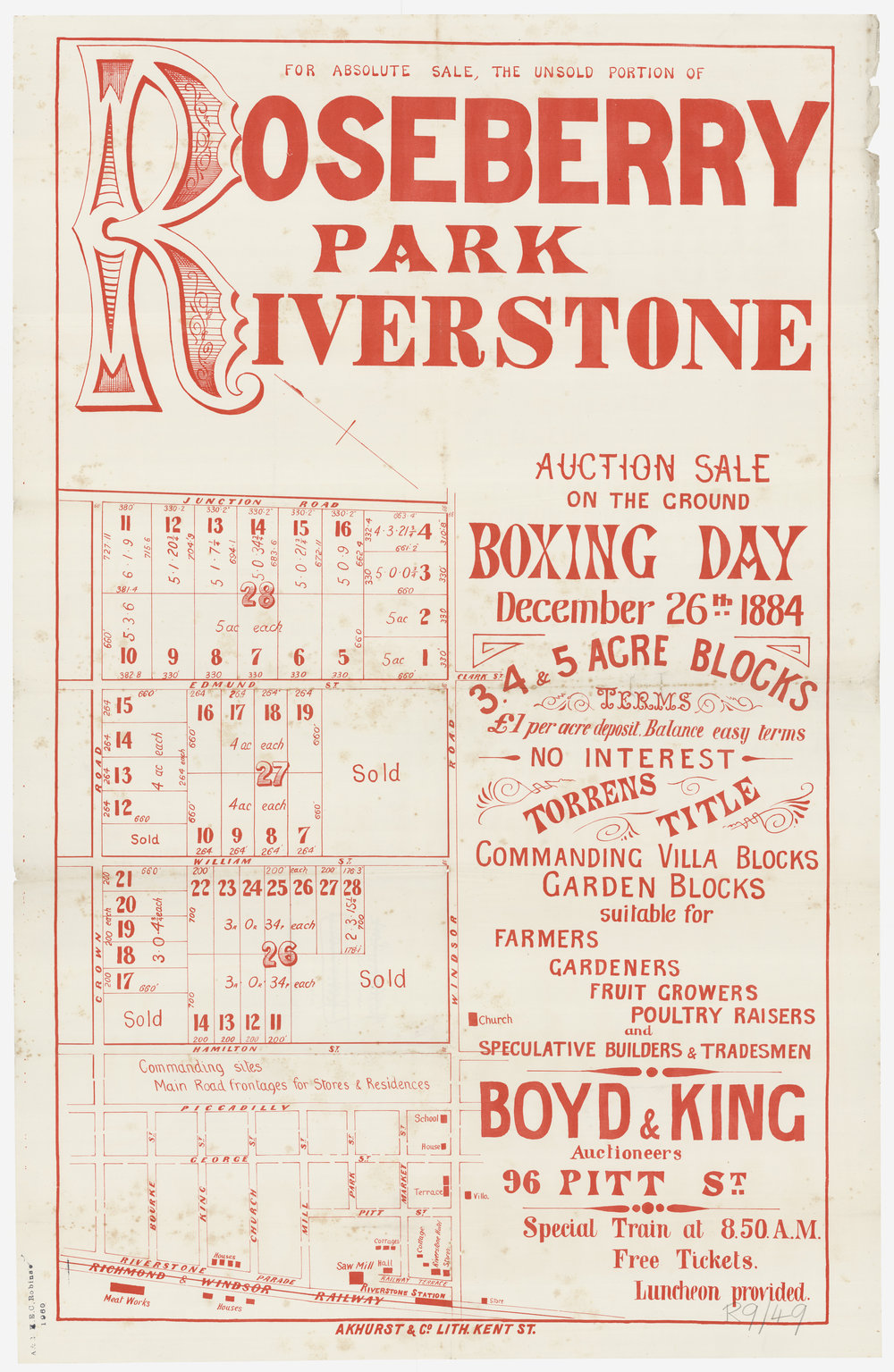 Roseberry Park, Riverstone, 1884