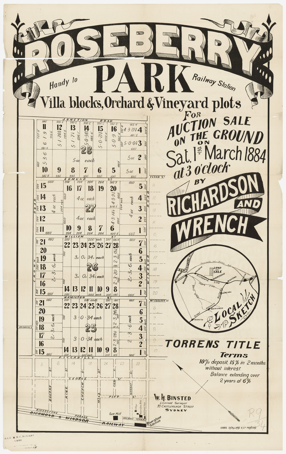 Roseberry Park, Riverstone, 1884