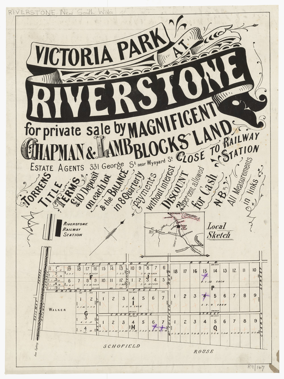 Victoria Park, Riverstone, 1886