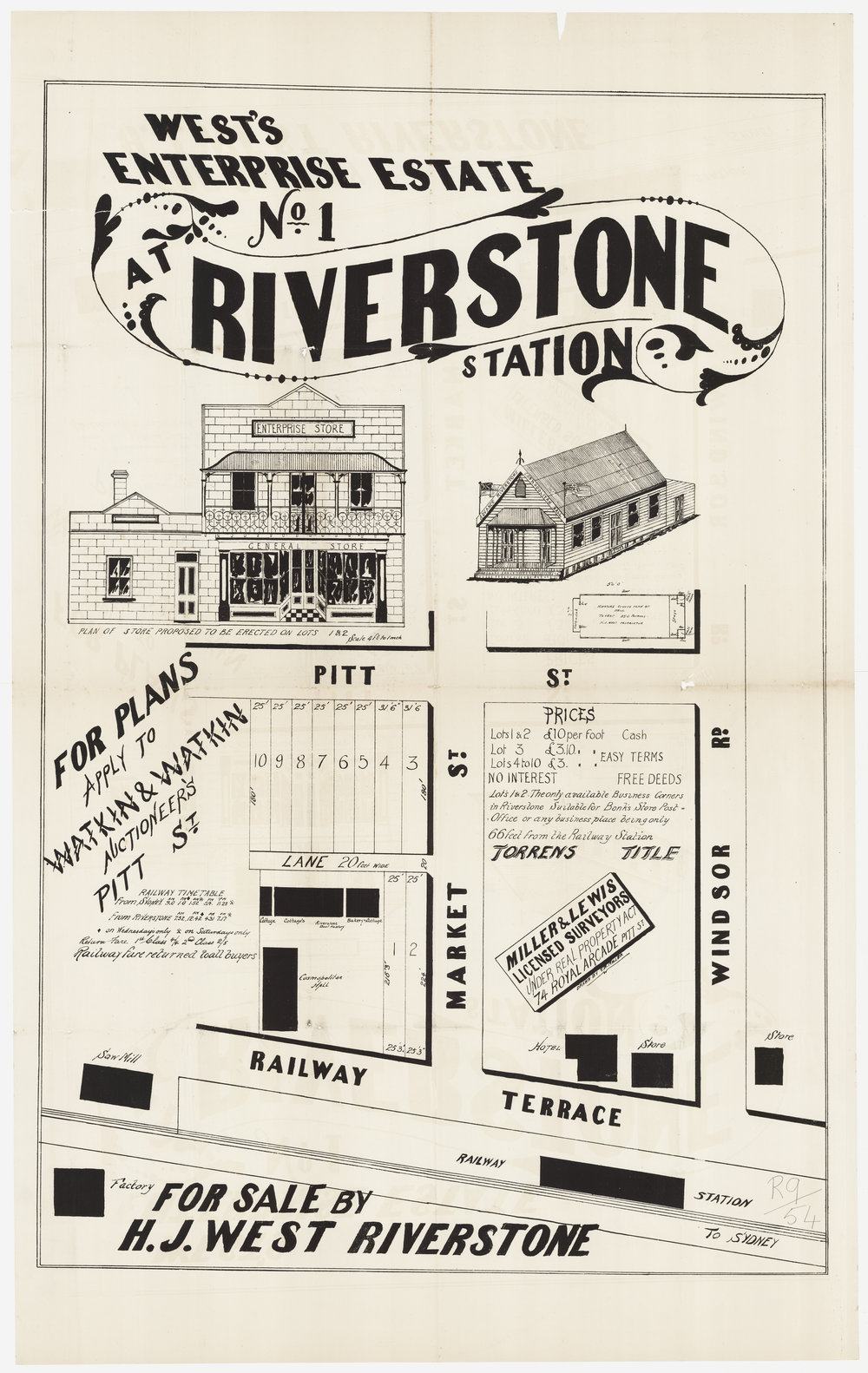 West's Enterprise Estate No 1, Riverstone, c1884