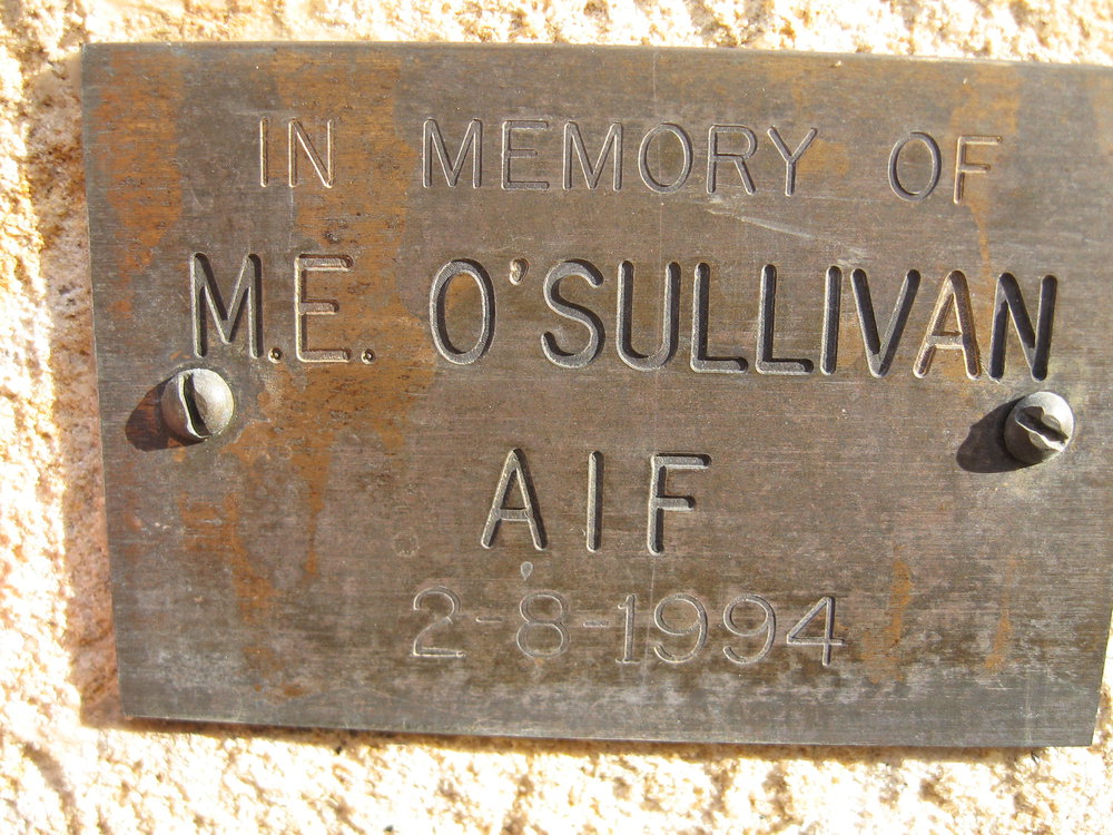 Plaque - O'Sullivan, Mervyn Earle (AIF)
