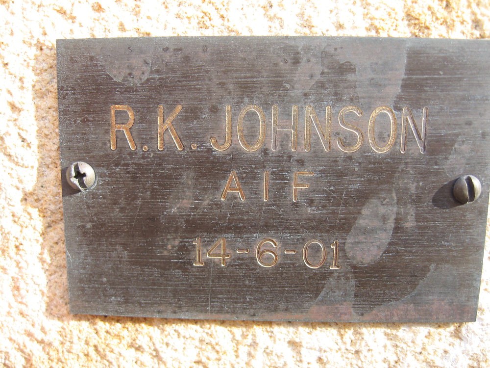 Plaque - Johnson, R.K. (AIF)