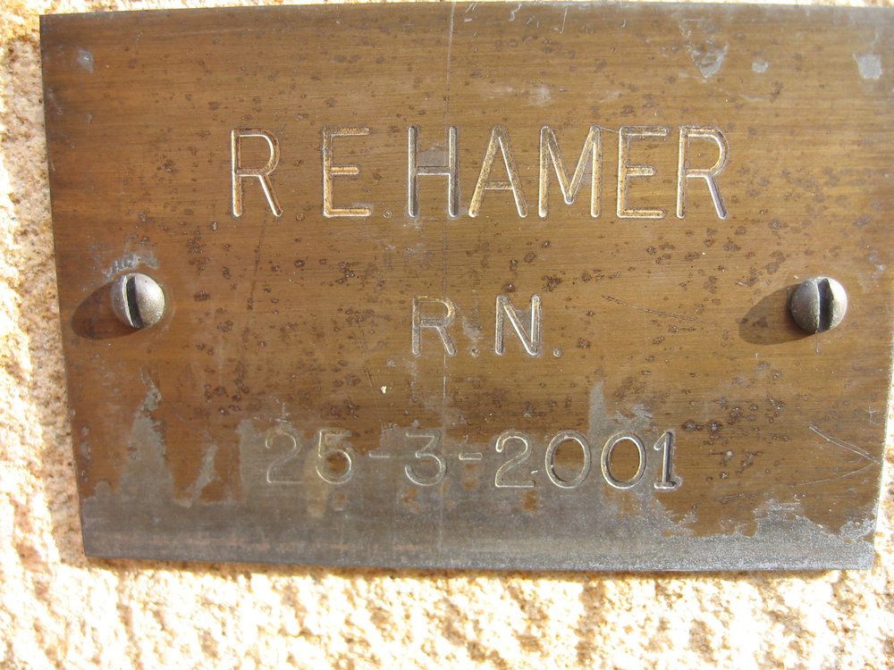 Plaque - Hamer, Russell Edward Christopher (RN)