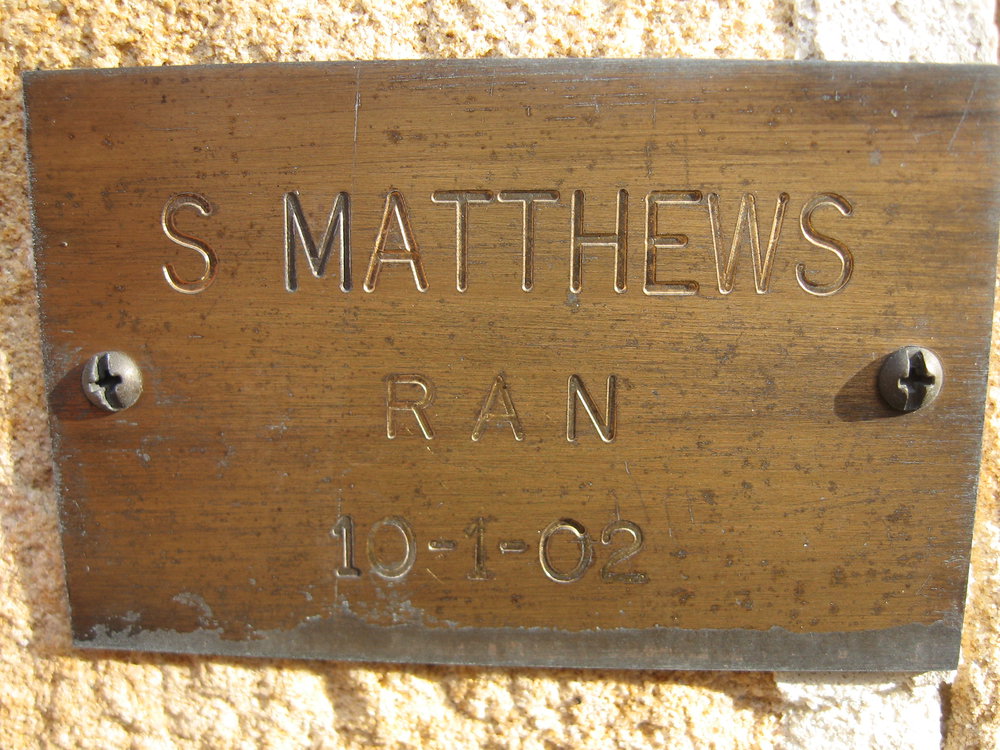 Plaque - Matthews, S. (RAN)