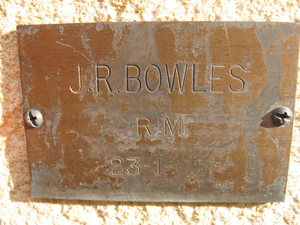 Plaque - Bowles, John Reginald Percy (RM)
