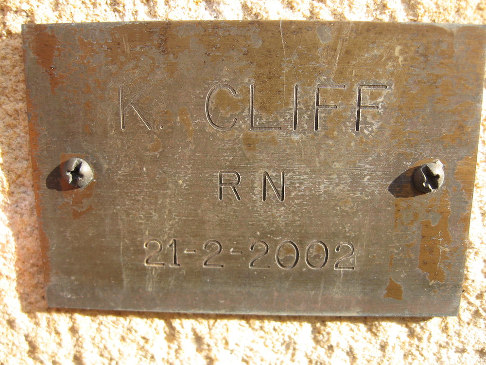 Plaque - Cliff, Kenneth Kay (RN)