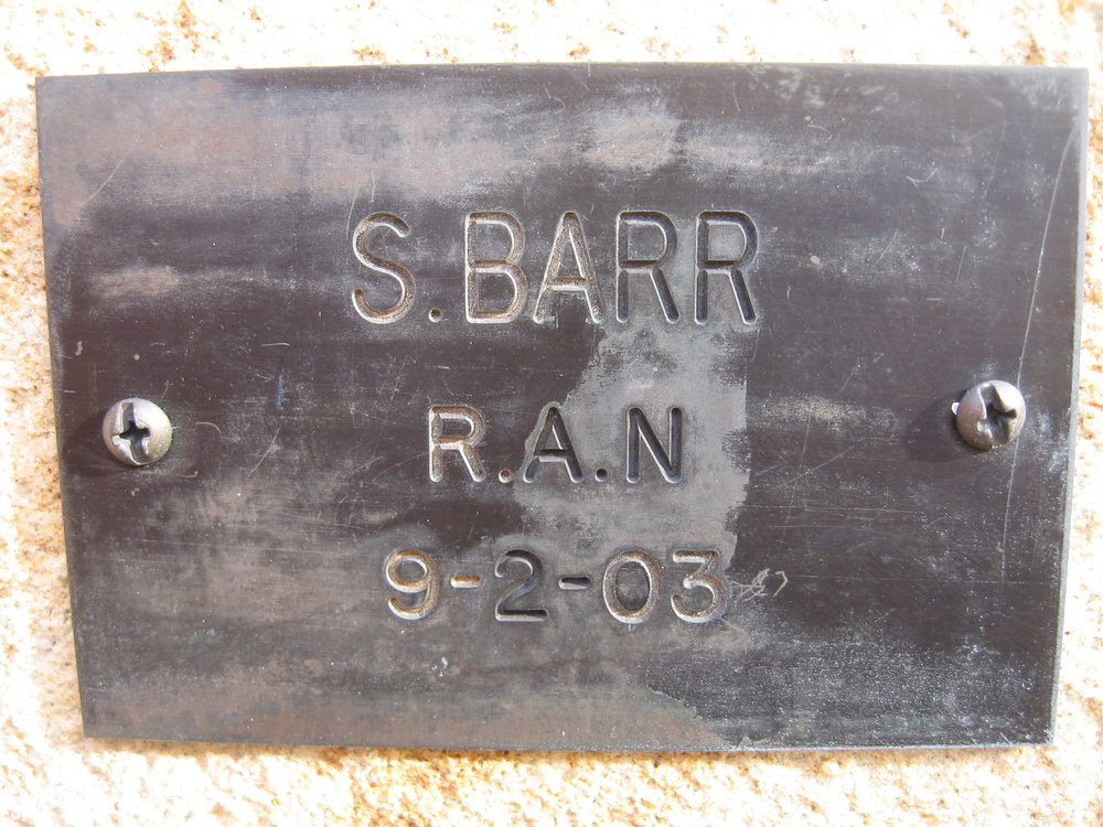 Plaque - Barr, Stewart Burgess (RAN)