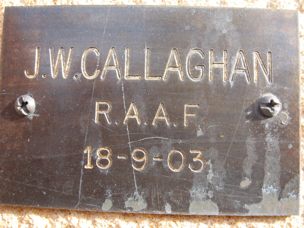 Plaque - Callaghan, John Walter (RAAF)
