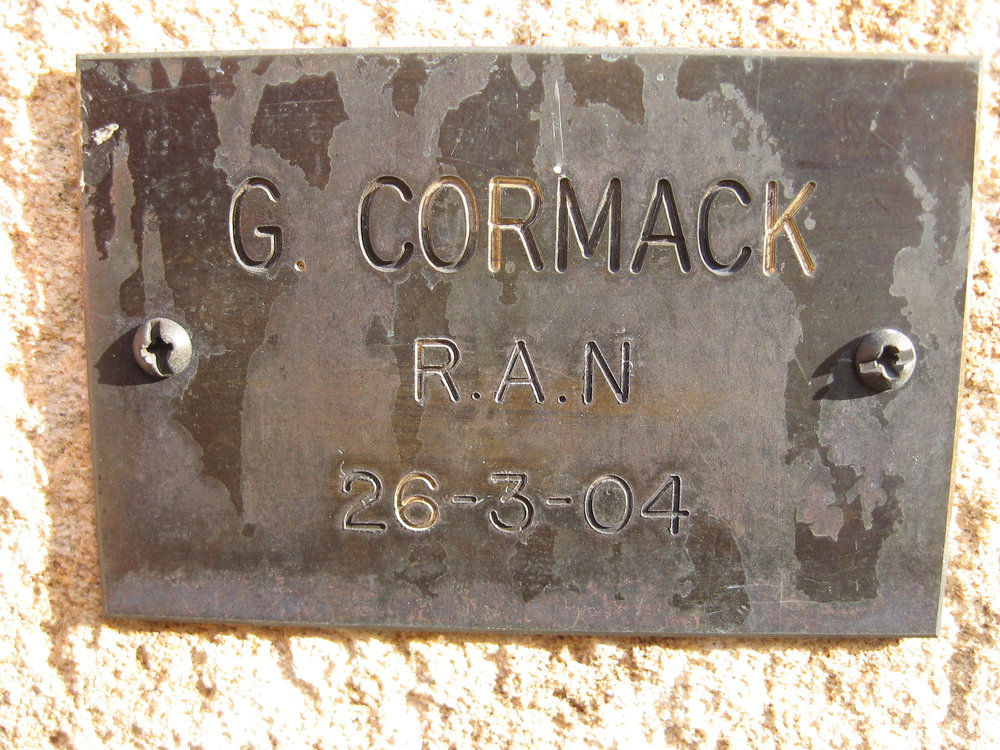 Plaque - Cormack, George (RAN)