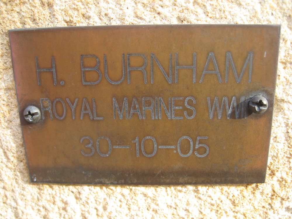 Plaque - Burnham, Harry (Royal Marines WWII)