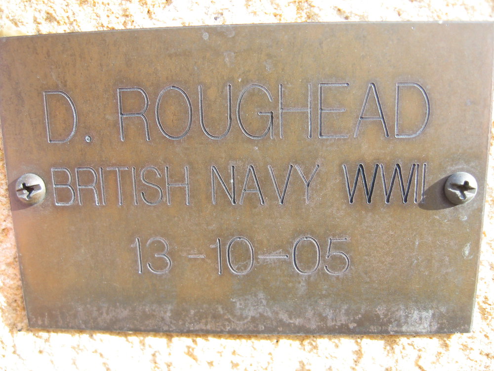 Plaque - Roughead, D. (British Navy, WWII)