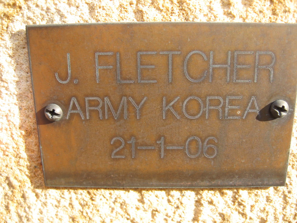 Plaque - Fletcher, Jack (Army, KOREA)