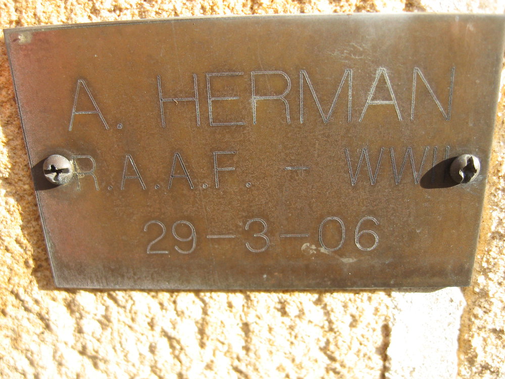 Plaque - Herman, A. (RAAF, WWII)