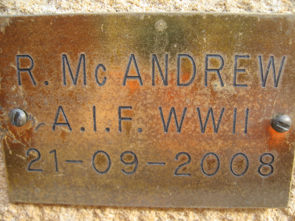 Plaque - McAndrew, R. (AIF, WWII)