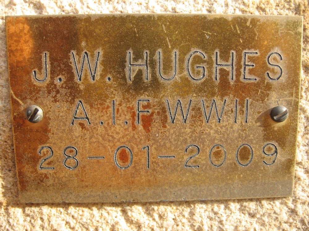 Plaque - Hughes, John William (AIF, WWII)