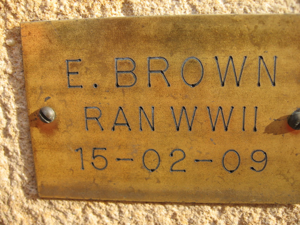 Plaque - Brown, E. (RAN, WWII)
