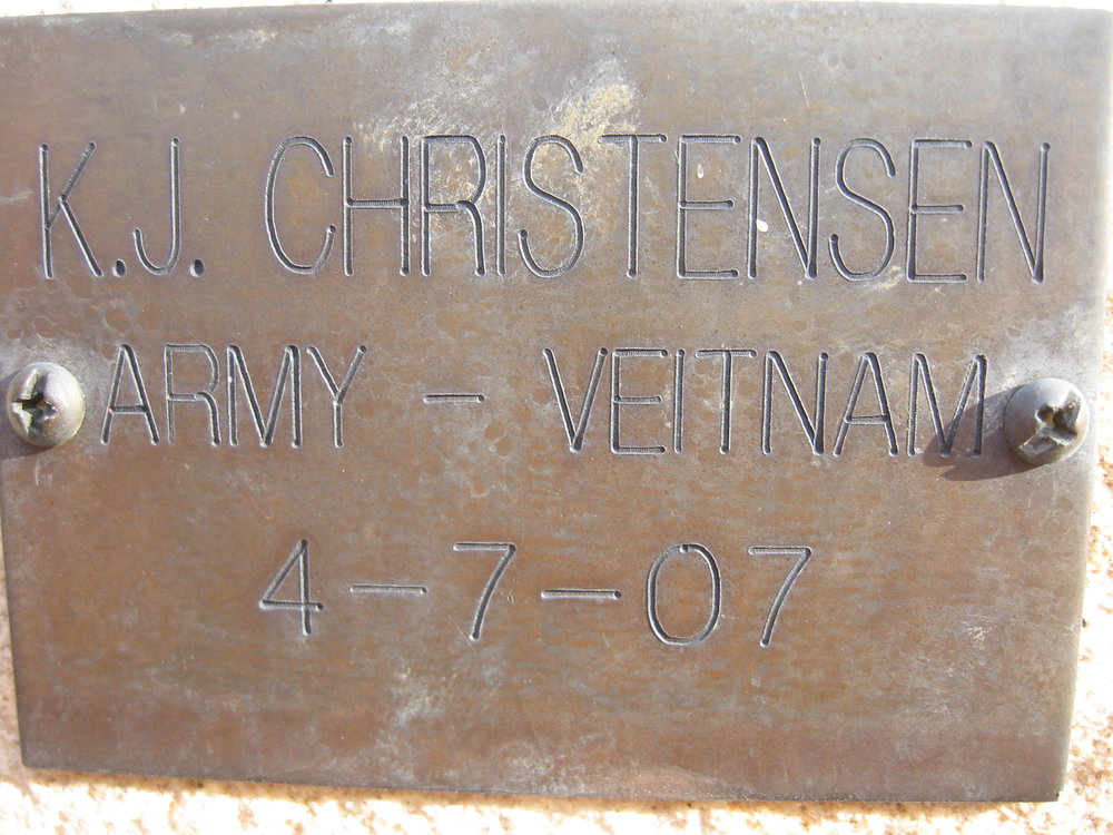 Plaque - Christensen, Keith James (Army - Vietnam)