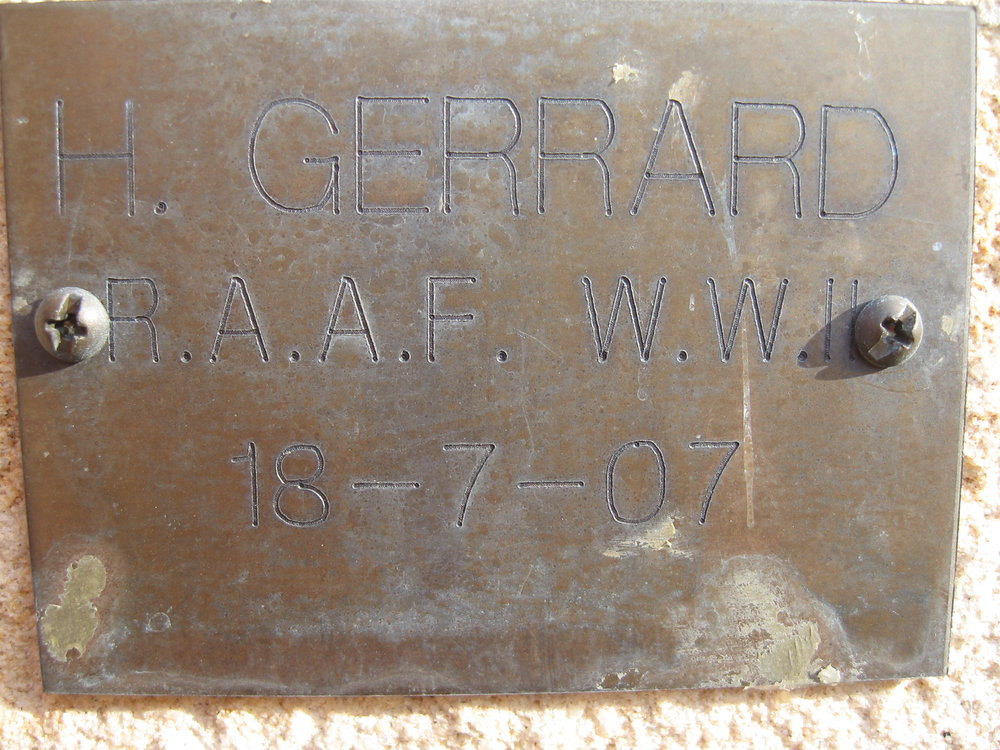 Plaque - Gerrard, H. (RAAF, WWII)