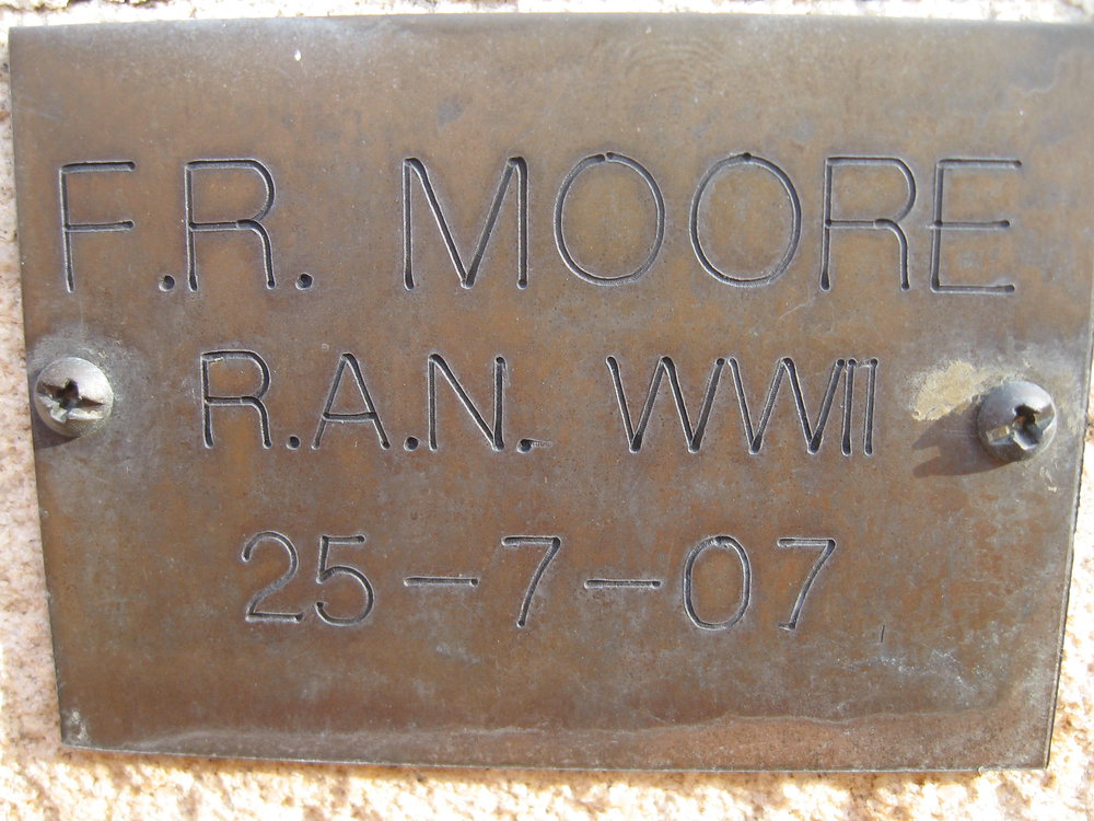 Plaque - Moore, Frank Robert (RAN, WWII)