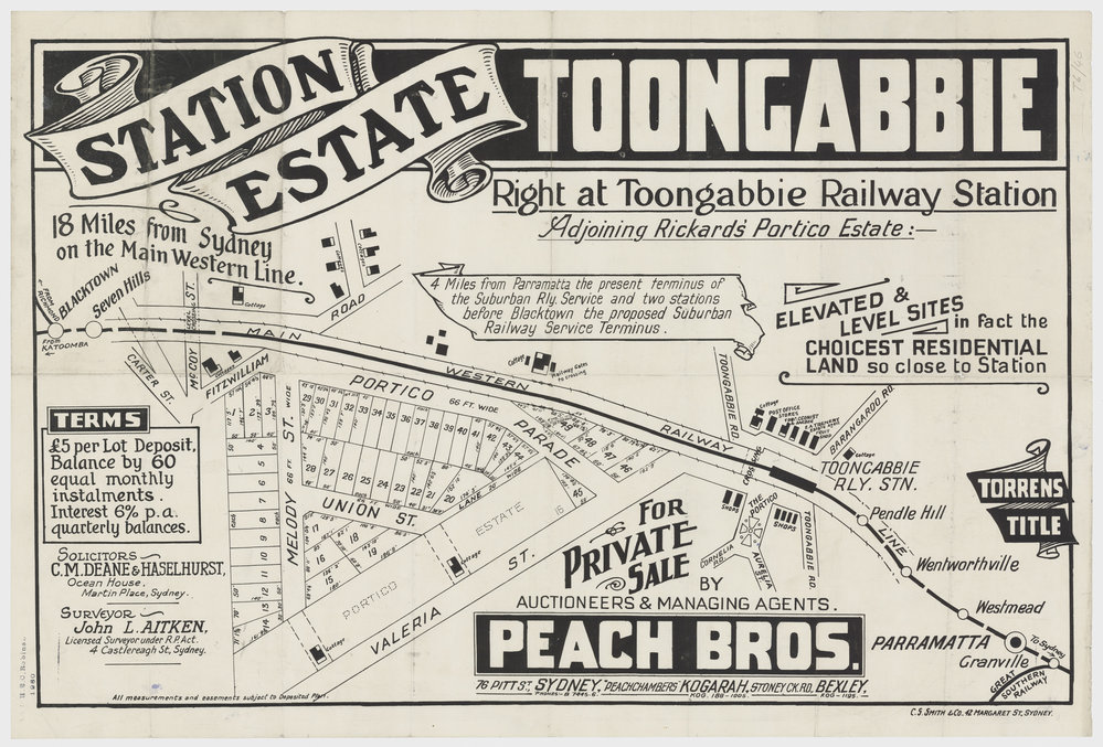 Station Estate, Toongabbie, 1920