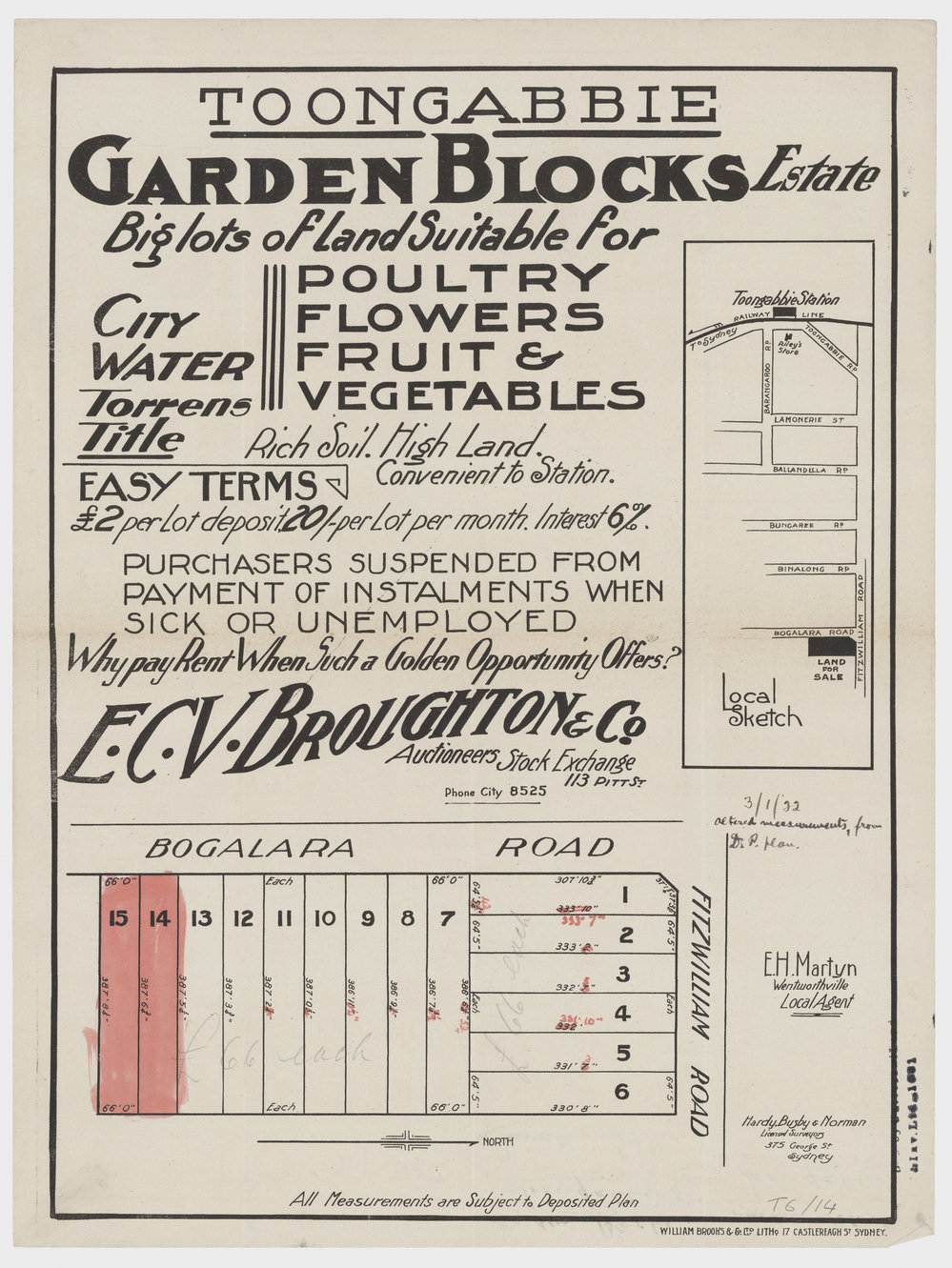 Toongabbie Garden Blocks Estate, Toongabbie, c1922