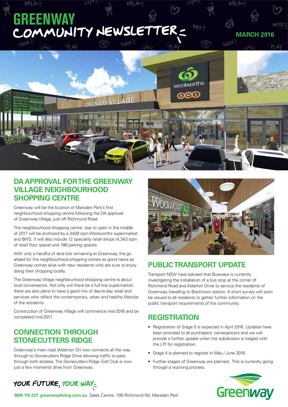Greenway Community Newsletter,  March 2016