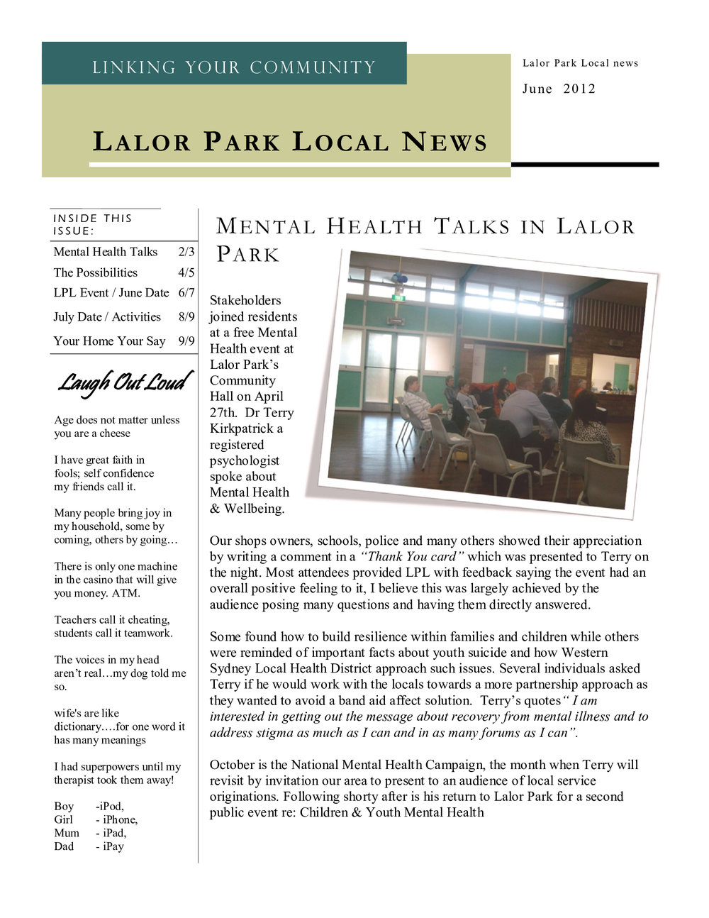 Lalor Park Local newsletter, June 2013