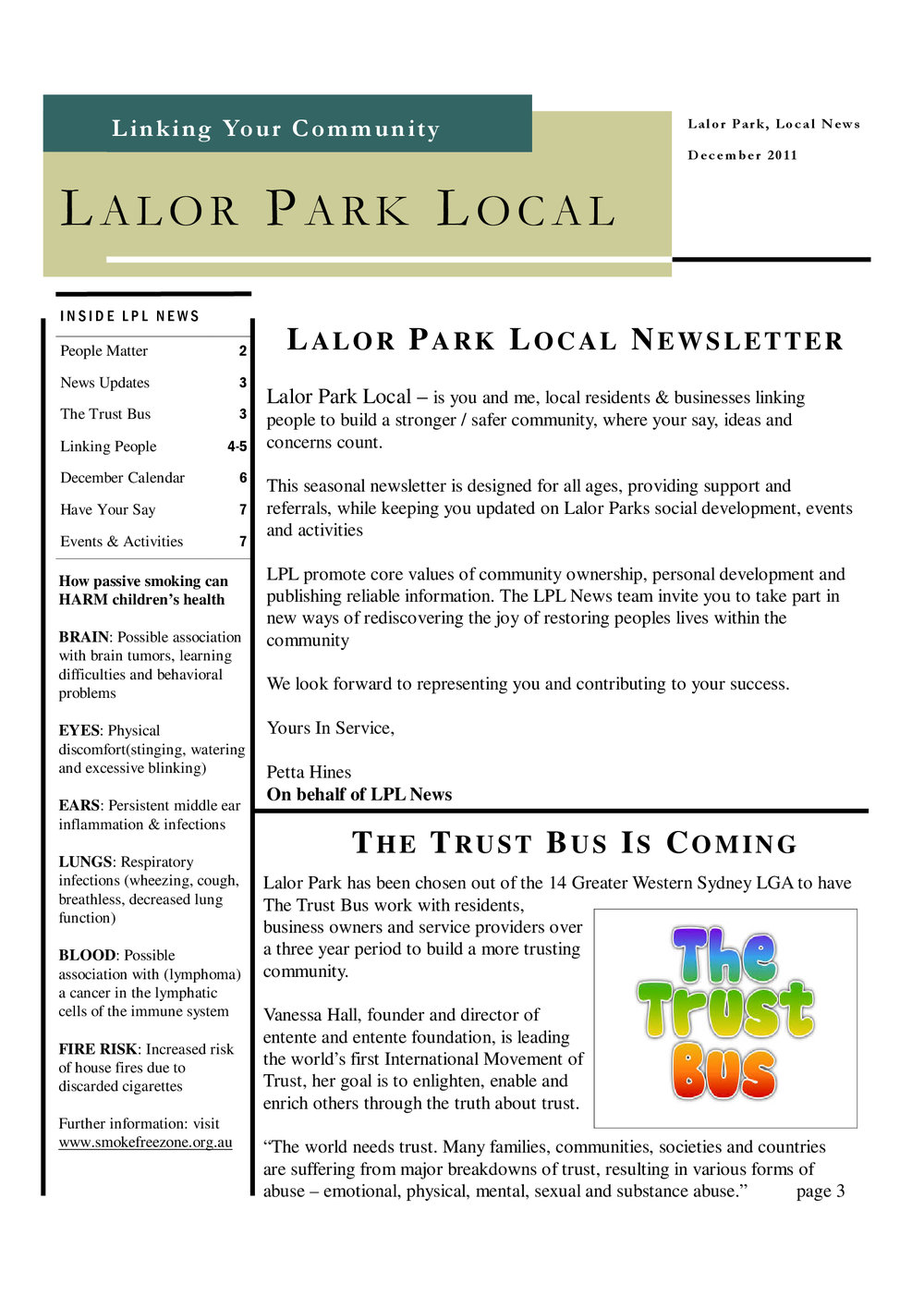 Lalor Park Local newsletter, December 2011