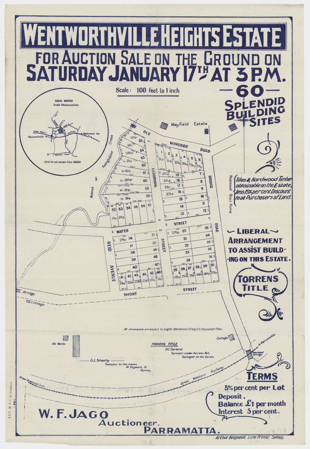 Wentworthville Heights Estate, Wentworthville, 1920