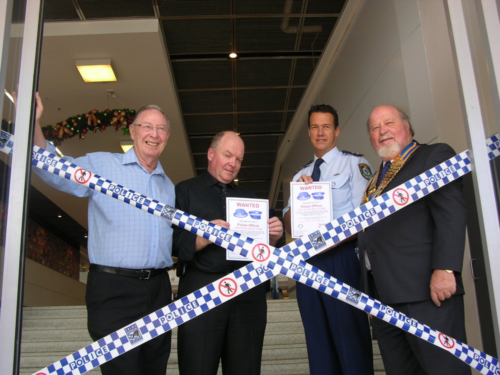 Officials launching 2009 Police Officer of the Year Award