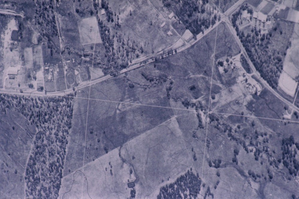 Intersection of Rooty Hill Road North and Richmond Road, Aerial view